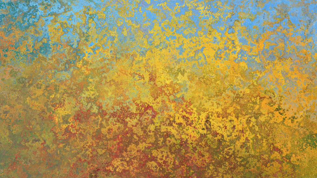 textured background of yellow/rust color and blue